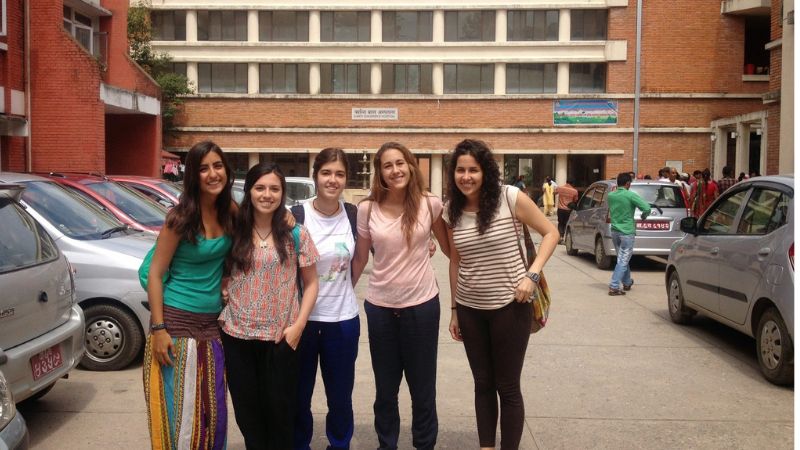 Medical students working in a Hospital